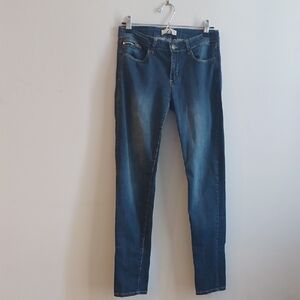 2.1 Denim Blue Cropped Ankle Jeans